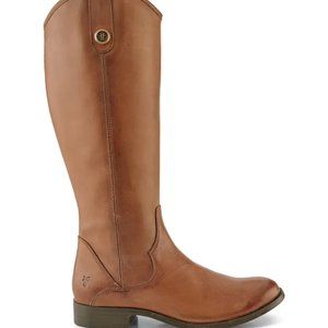 Marissa Medallion Inside Zip Tall Boot FRYE- Cognac size 6